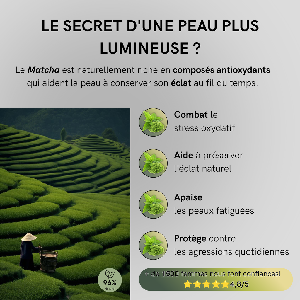Crème au Matcha - hydratation et teint lumineux